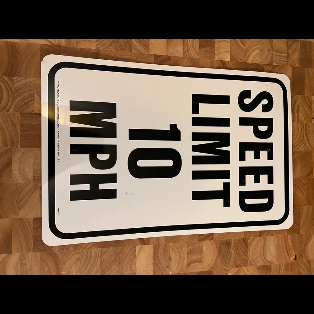 Speed limit sign